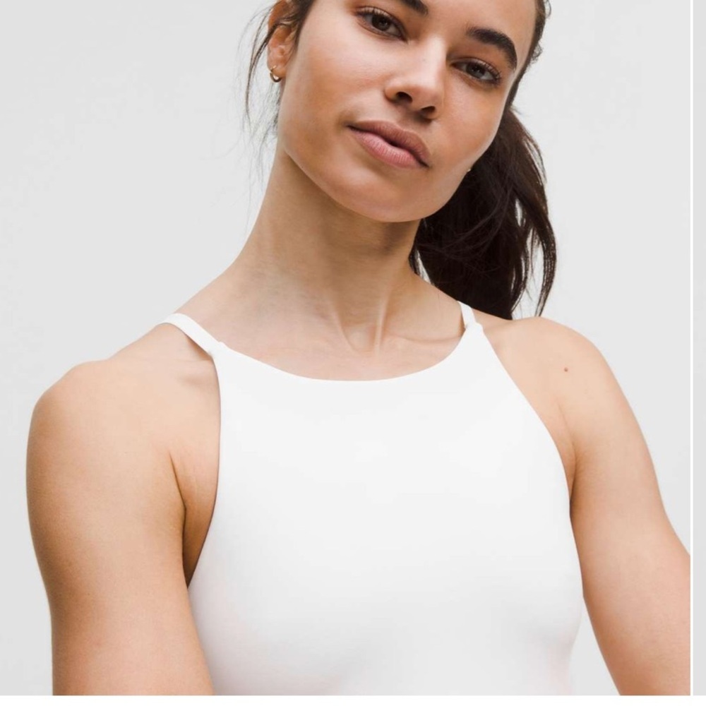 Lululemon 🍋White Align High-Neck Dress A/B Cup NWT Size 6 - Picture 3 of 11